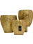 Metal Gold 3'lü Yer Vazosu Seti 1