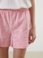 Yeni Sezon Beli Lastikli Baskili Kadin Sort Pijama Alti 2'li - S5CC85Z8 4