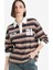 Yeni Sezon Coool Loose Fit Çizgili Polo Yaka Sweatshirt 1