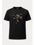 Metal Tarz Aslan Baskılı Loose Fit Bisiklet Yaka Unisex Tişört 1