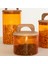 Mia Akasya Kulplu Cam Kavanoz - Amber - 350 ml 1