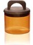 Mia Akasya Kulplu Cam Kavanoz - Amber - 350 ml 3