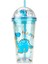 Polikarbon Çift Cidarlı Pipetli Dinozor Bardak - - 450 ml 3