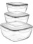 Fresh Box Kare 3'lü Saklama Kabı - 600-1000-1700 ml 1