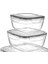 Fresh Box Kare 3'lü Saklama Kabı - 600-1000-1700 ml 2