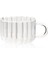 Çizgili Isıya Dayanıklı Cam Kupa - Şeffaf - 250 ml 1