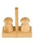 Bambu Mini Tuzluk Biberlik - Kahverengi - 12X5,2X12 cm 3