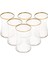 Home Yaldızlı 6'lı Çay Bardağı - Şeffaf - 170 ml 1