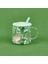 Kapaklı Kaşıklı Cam Kupa - - 400 ml 2