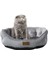 Kapitoneli Sprit Kedi Köpek Yatağı - Gri - 50 cm 1