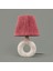 Design Printemps Handmade Seramik Abajur - Pembe / Beyaz - 42X25X25 cm 2