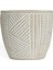 Otantik Çizgili Beton Saksı - Gri - 13,5X12,5 cm 2