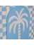 Palm Breeze Kanvas Tablo - Mavi / Beyaz - 50X70 cm 3