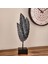 Tüy Dekor - Gümüş / Siyah - 38 cm 1