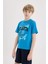 Erkek Çocuk Bisiklet Yaka Baskılı Kısa Kollu Tişört E0186A825HS 3
