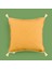 Soft Mustard Püskül Detaylı Kırlent - Hardal - 40X40 cm 1