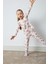 Yeni Sezon Kız Bebek Pijama Takımı Gökkuşağı Baskılı Uzun Kollu Üst Beli Lastikli Uzun Alt 1