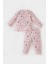 Yeni Sezon Kız Bebek Pijama Takımı Desenli Uzun Kollu Penye Üst Beli Lastikli Alt 4