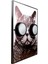 Cat Aynalı Kanvas Tablo - Renkli - 75X100 cm 3