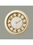 1963-CA Kabartma Rakam Duvar Saati - Bej - 46 cm 1