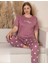 Charme Kadın Büyük Beden Bisiklet Yaka Milan Likralı Kısa Kol Pijama Takımı K601/242 - 1 Adet 1