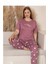 Charme Kadın Büyük Beden Bisiklet Yaka Milan Likralı Kısa Kol Pijama Takımı K601/242 - 1 Adet 2