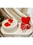 Oval Tabakta,2'li Set, Çikolata Kokulu Mum ve Kırmızı Ayıcıklı Mum 1