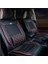Seat Leon Uyumlu Lüx Deri Oto Koltuk Kılıfı Ön Arka Set Planet Serisi Siyah Kırmızı 3