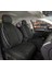 Opel Mokka x Uyumlu Yarı Deri Oto Koltuk Kılıfı Ön Arka Takım Siyah Beyaz Mk 1
