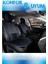 Ford Focus 5 Uyumlu Lüks Deri Oto Koltuk Kılıfı Ön Arka Set Siyah Mavi Marjinal Model Mk 1