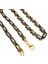 Çelik Kolye Kral Zincir Model 0.5 mm Kalınlık 55 cm Uzunluk Bizans Bağlantı Altın Sarısı Gold Siyah Black 4