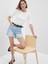 Kadın Açık Mavi 6" High Rise Cheeky Midi Denim Washwell™ Şort 1