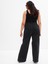 Kadın Siyah High Rise Stride Wide-Leg Jean Pantolon 10