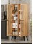 Deneb Mdf Atlantik Çam Rengi 4 Kapaklı(Panjur Kapak) Ahşap Ayaklı Kiler Dolabı 5