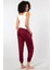 Bordo Kadın Paçası Lastikli Yumuşak Dokulu Eşofman Alt 199 2