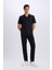 Modern Fit Yazlık Polo Yaka Basic Düz Kısa Kollu Gömlek V8406AZ25SM 2