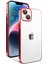 Apple iPhone 14 Plus Kılıf Kamera Korumalı Renkli Çerçeveli F10T Garaj Kapak-Kırmızı 1