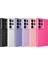 Galaxy S23 Ultra Kılıf Kamera Korumalı Simli Lüks F10T Koton Kapak-Pembe Koyu 2