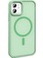 Apple iPhone 11 Kılıf Magsafe Şarj Özellikli Mat Arka Yüzey F10T Sio Kapak-Gri 4