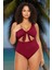 Tam Koruma Sağlayan Konforlu Plus Size Mayo Bağlamalı Tasarım Büyük Beden Battal Boy 1