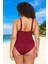 Tam Koruma Sağlayan Konforlu Plus Size Mayo Bağlamalı Tasarım Büyük Beden Battal Boy 3
