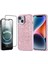 Apple iPhone 14 Kılıf Taşlı Tasarımlı Zore Kapi Kapak + Temperli Cam Ekran Koruyucu 1