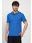 Erkek Basic Düz Kısa Kol Pudra Uzun Polo Yaka Tişört 1