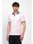 Erkek Basic Düz Kısa Kol Pudra Uzun Polo Yaka Tişört 3