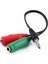 3.5 mm Stereo Erkek Kulaklık 3 Çizgili + 2 x Stereo Dişi Mikrofon Hoparlör Çoklayıcı Kablo (5131) 1