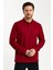 Erkek Polo Yaka Comfort Uzun Kollu Basic Vişne Tişört 1