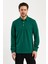 Erkek Polo Yaka Comfort Uzun Kollu Basic Vişne Tişört 5