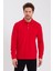 Erkek Polo Yaka Comfort Uzun Kollu Basic Vişne Tişört 1