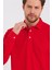 Erkek Polo Yaka Comfort Uzun Kollu Basic Vişne Tişört 2