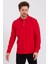 Erkek Polo Yaka Comfort Uzun Kollu Basic Vişne Tişört 5